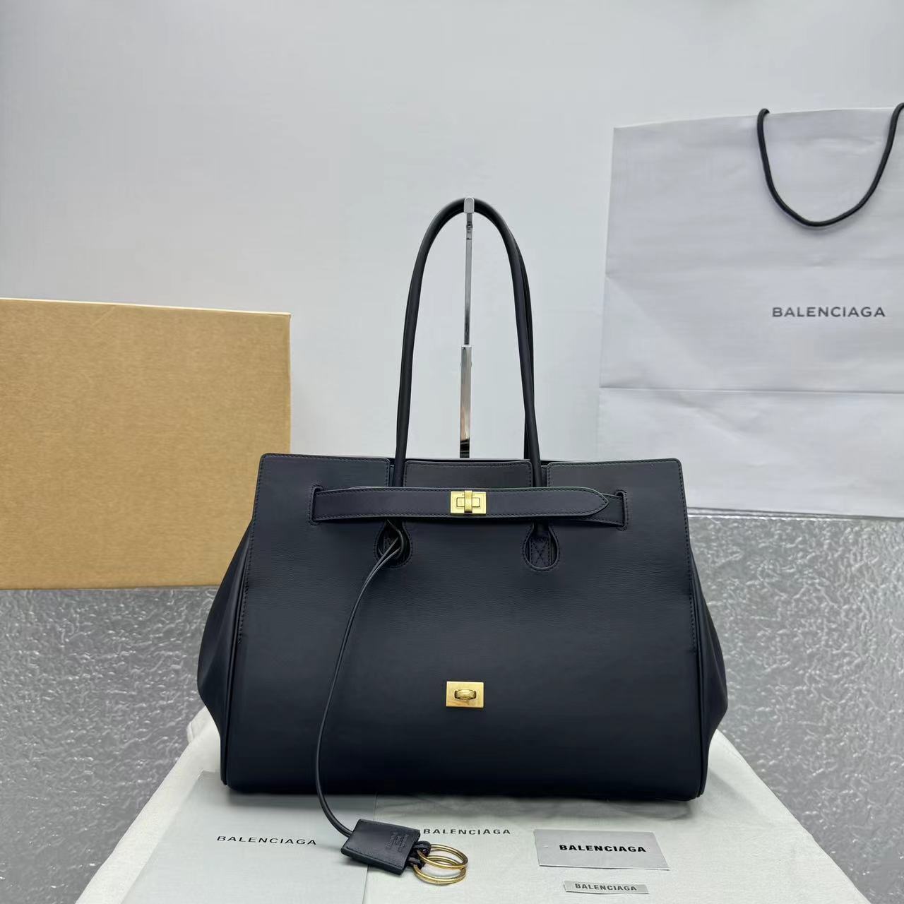 BALENCIAGA Medium Bel Air Leather Tote Bag Balenciaga