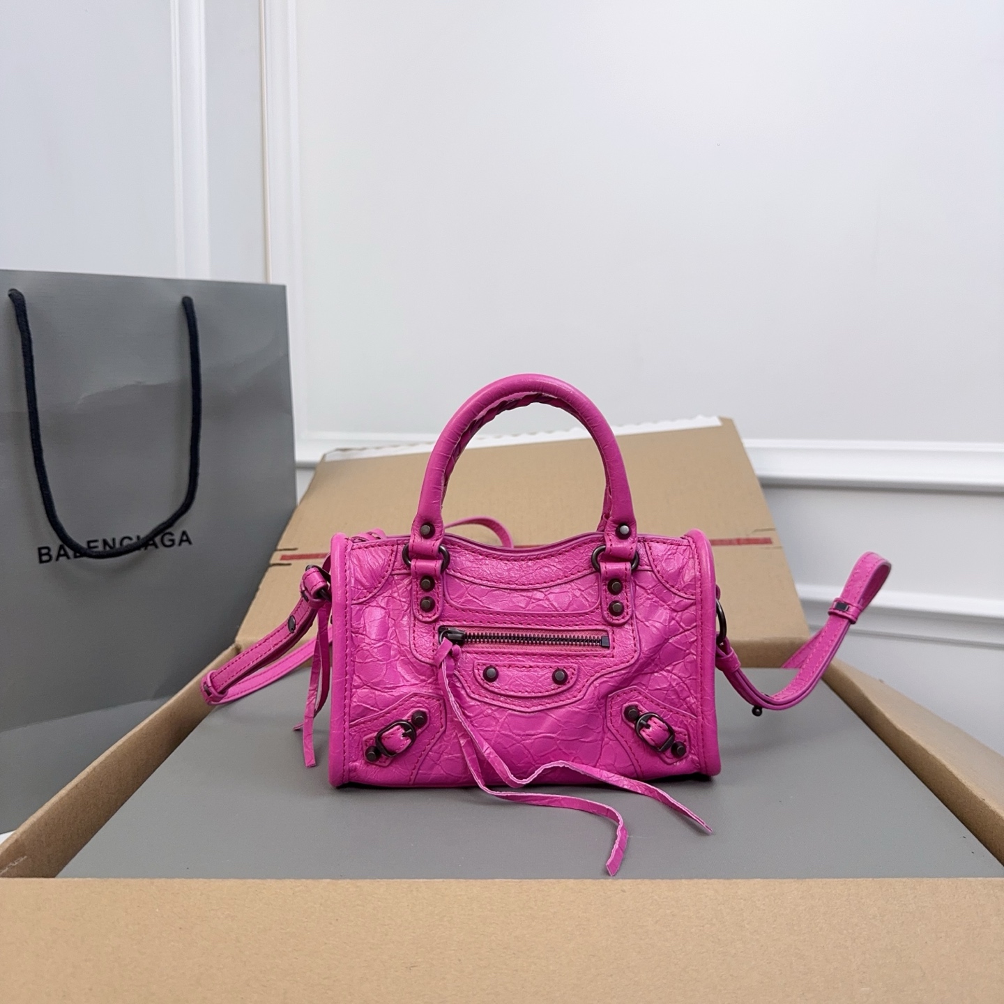 Balenciaga Le City Leather stud-embellished Tote Bag