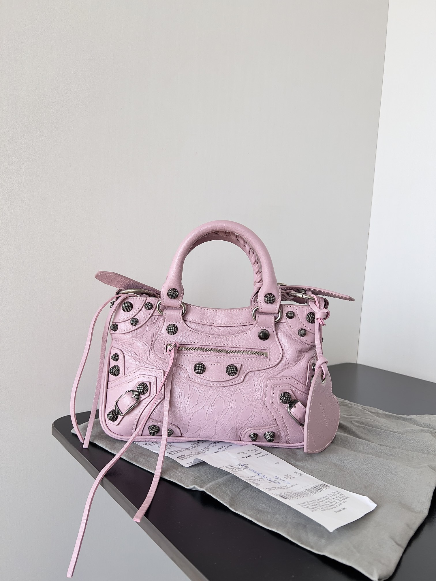 Balenciaga Neocagol xs Baby Pink Light Pink Lambskin