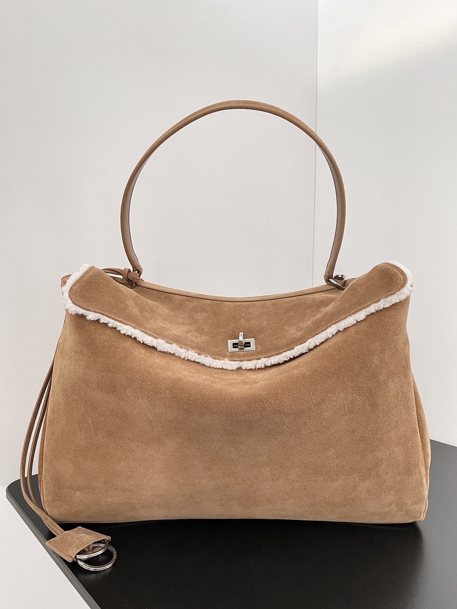 Balenciaga Rodeo Large Suede Shoulder Bag |BROWN