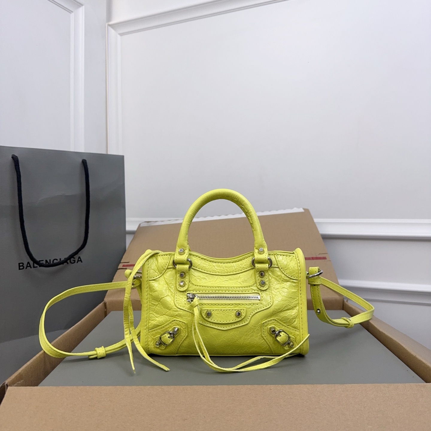 Balenciaga Curry Leather Mini Classic City Bag Balenciaga