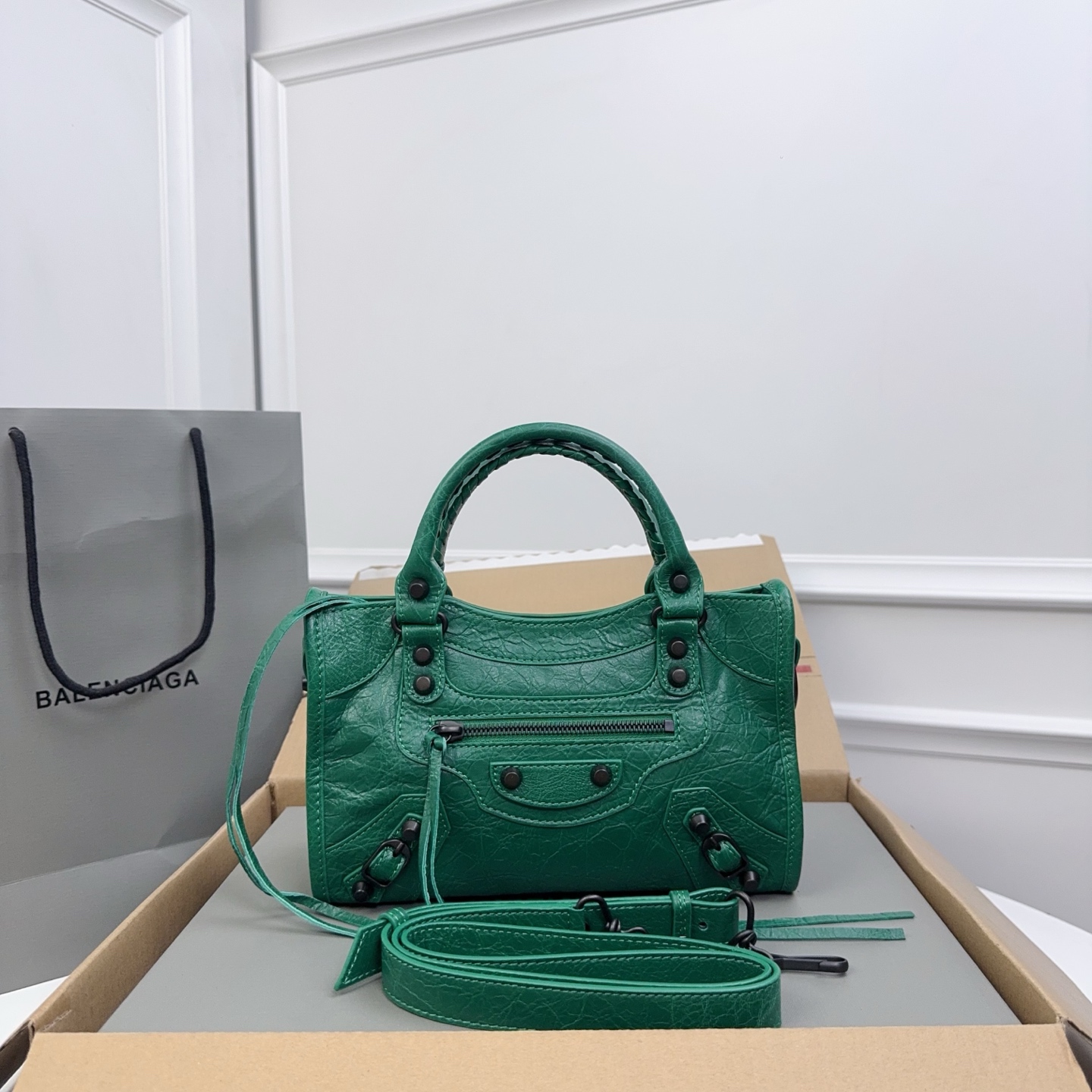 Balenciaga Mini Le City Tote Bag – Green