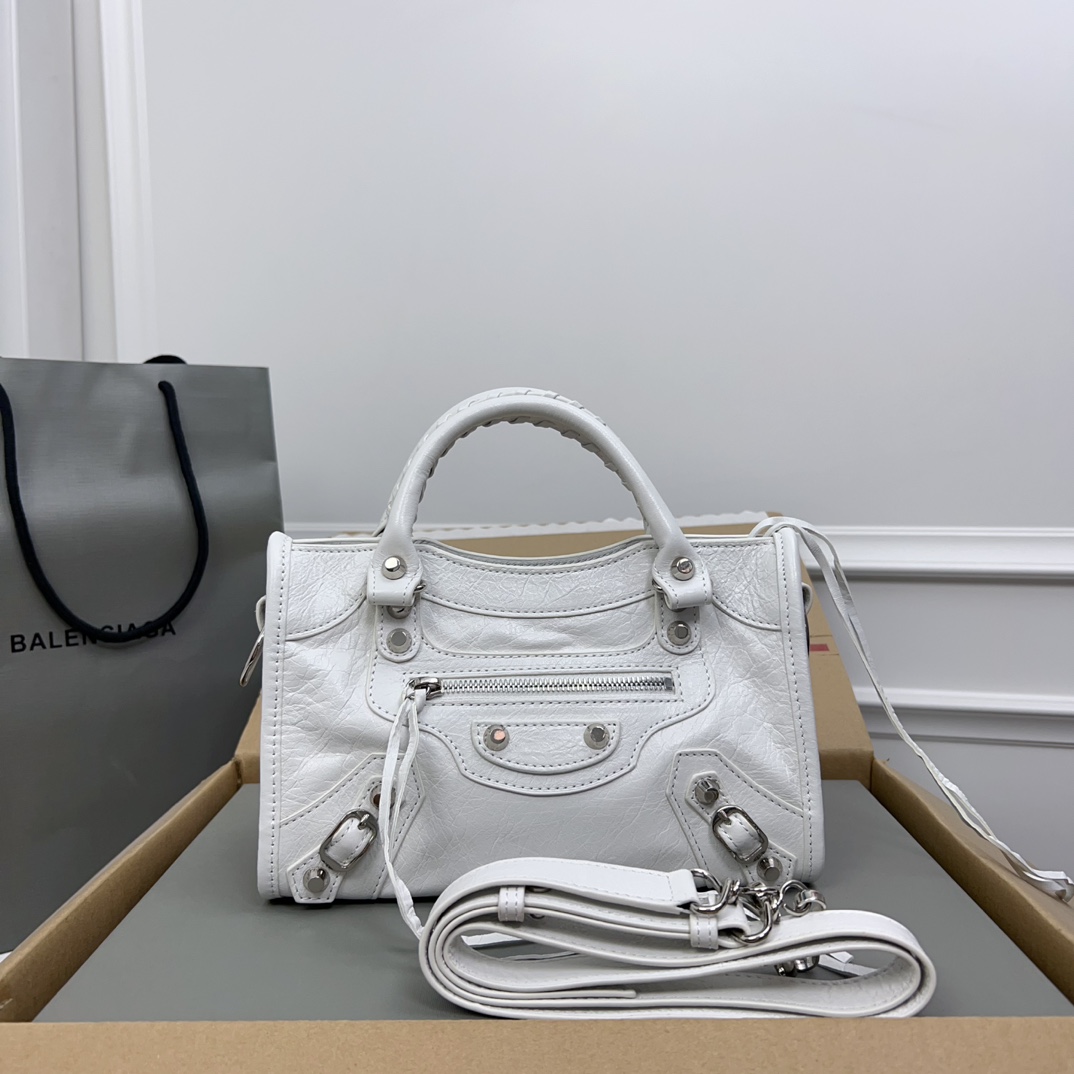 Balenciaga Women’s Le City Bag Mini in Optic White | Balenciaga US