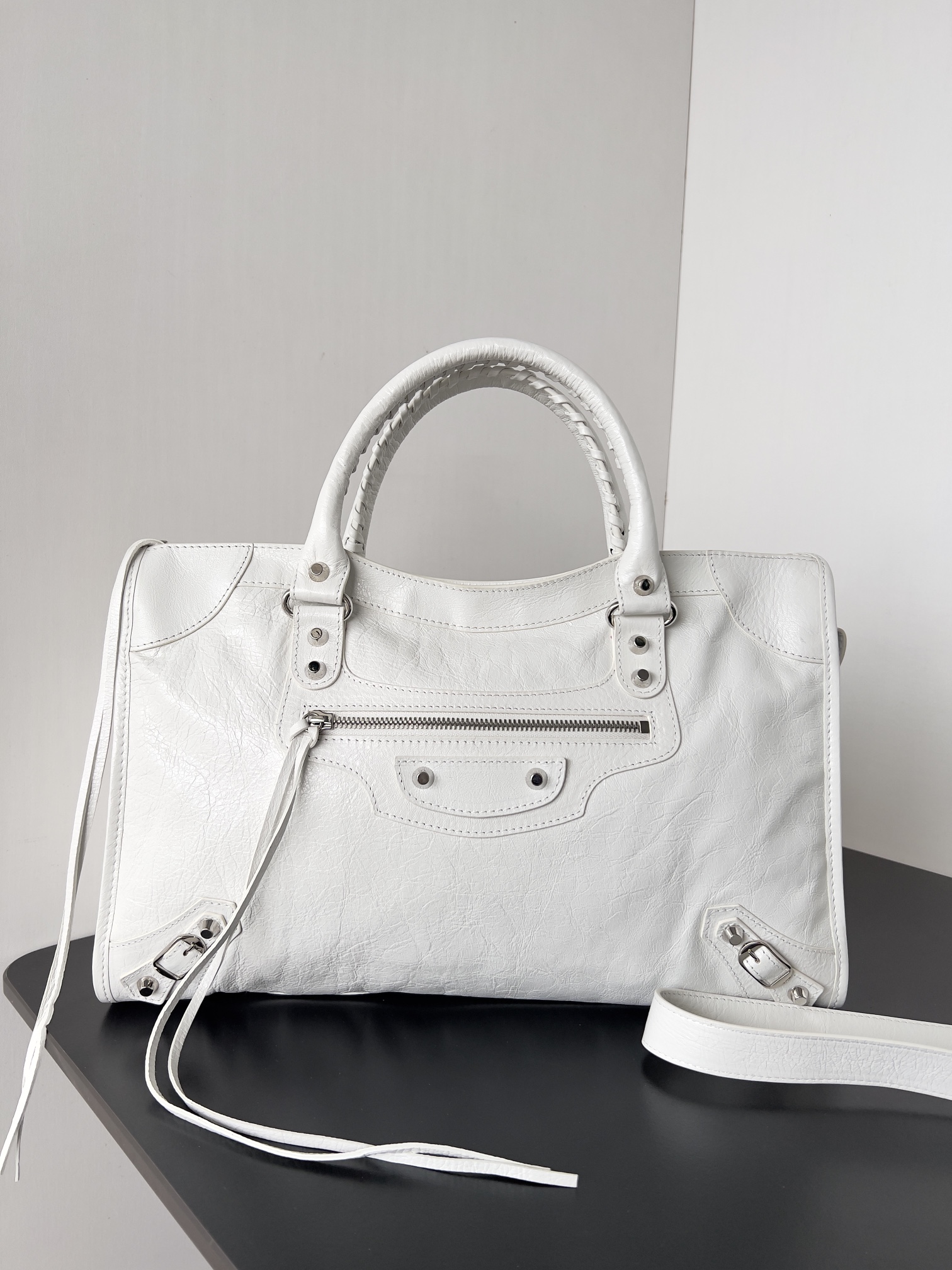 Balenciaga Women’s Le City Bag Medium in Optic White | Balenciaga US