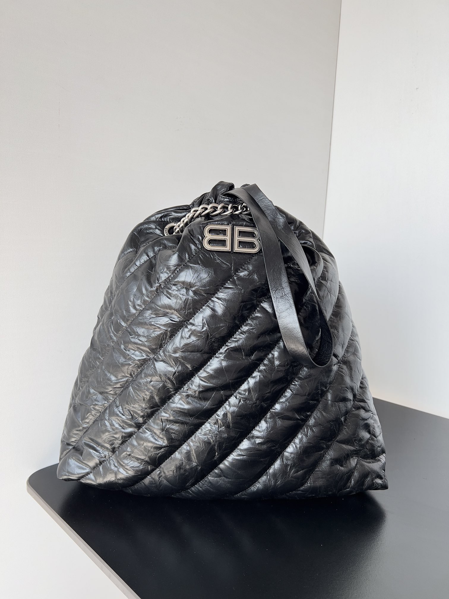 BALENCIAGA – Medium Crush Quilted Leather Tote Bag