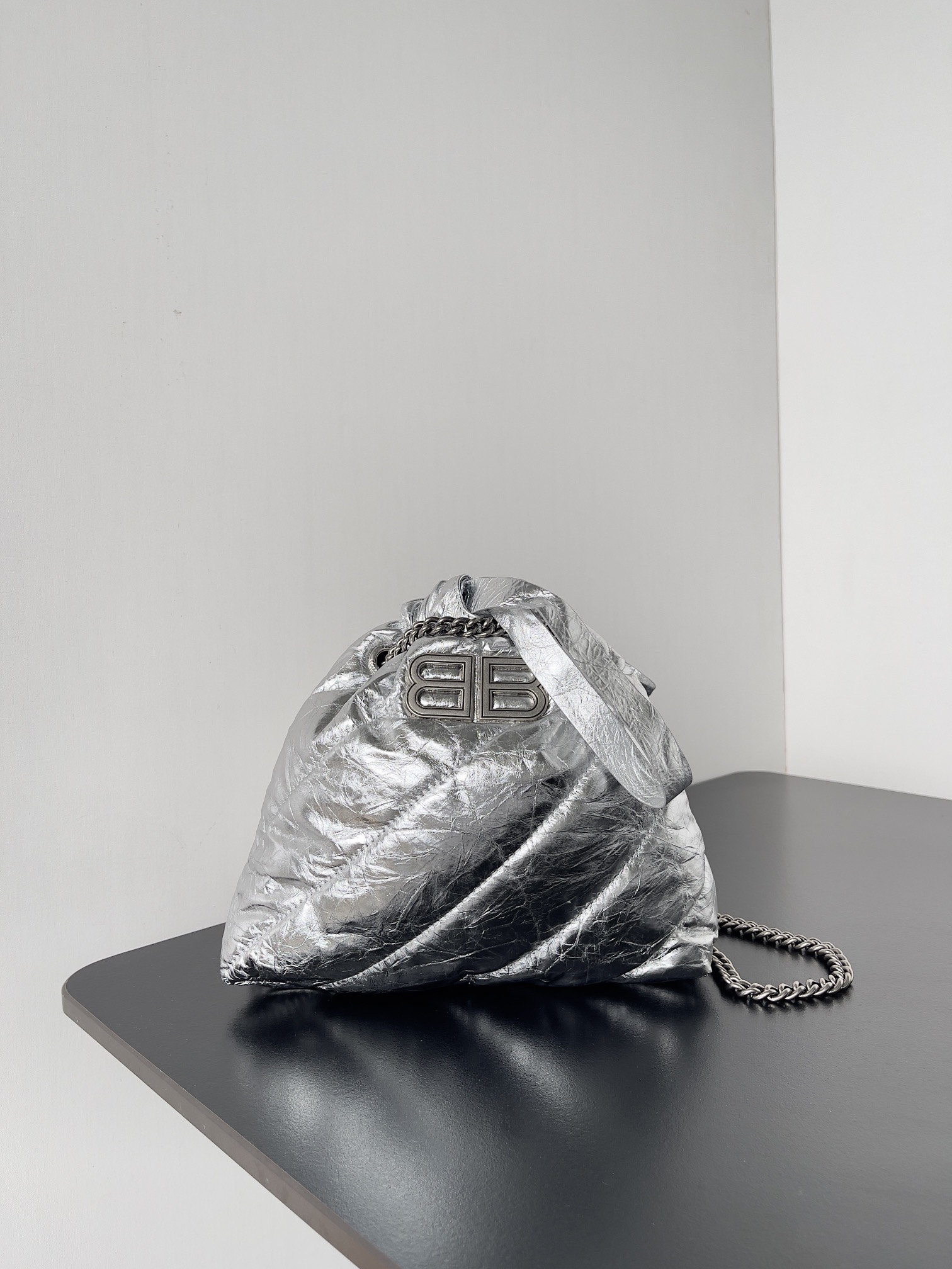 Balenciaga Women’s Crush Xs Tote Bag Metallized Quilted In