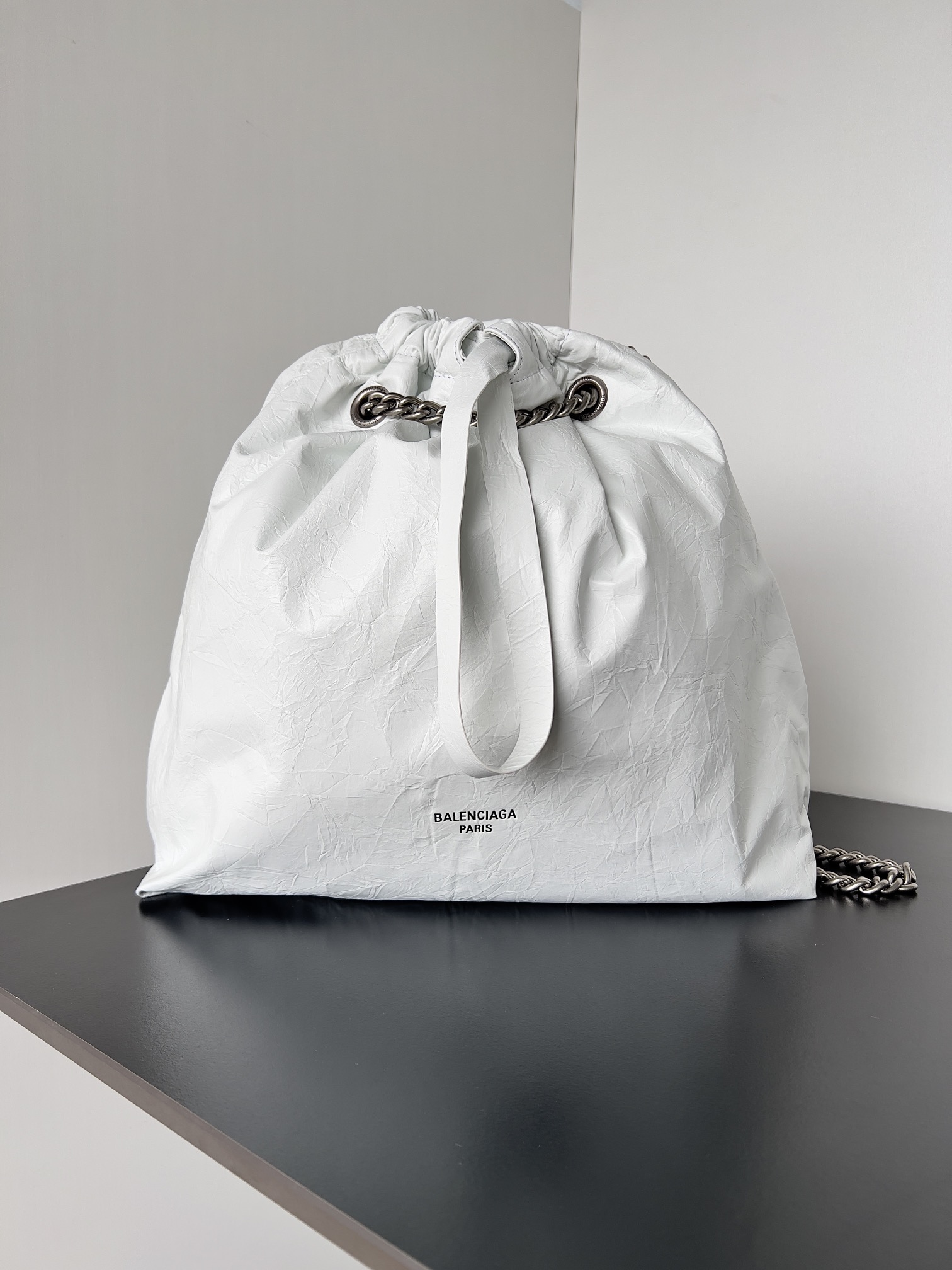 Balenciaga Crush Small Tote – White Shoulder Bags, Handbag