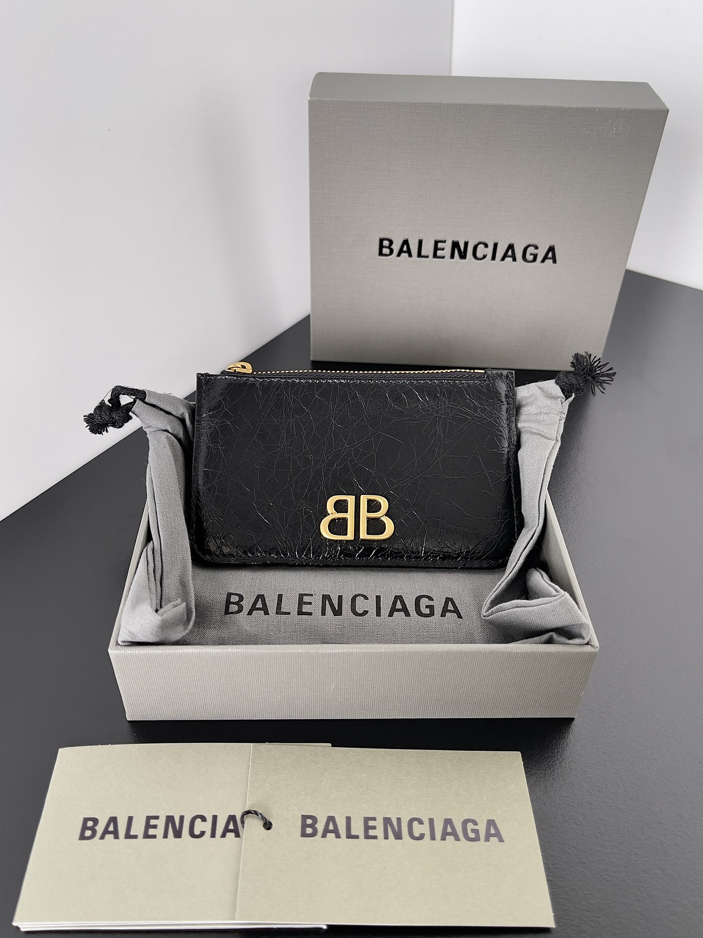 Balenciaga Monaco Long Coin and Card Holder Metallized