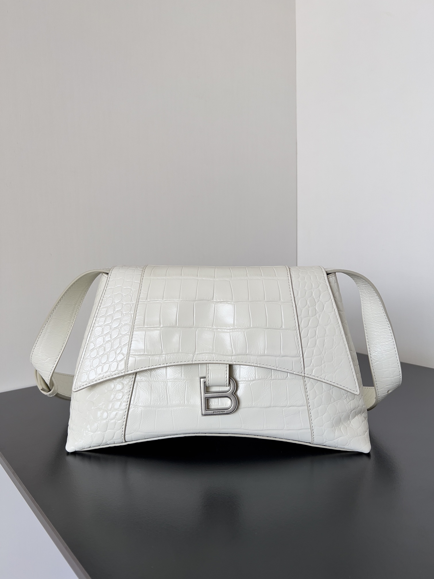 Balenciaga Embossed Leather Shoulder Bag Medium 2023