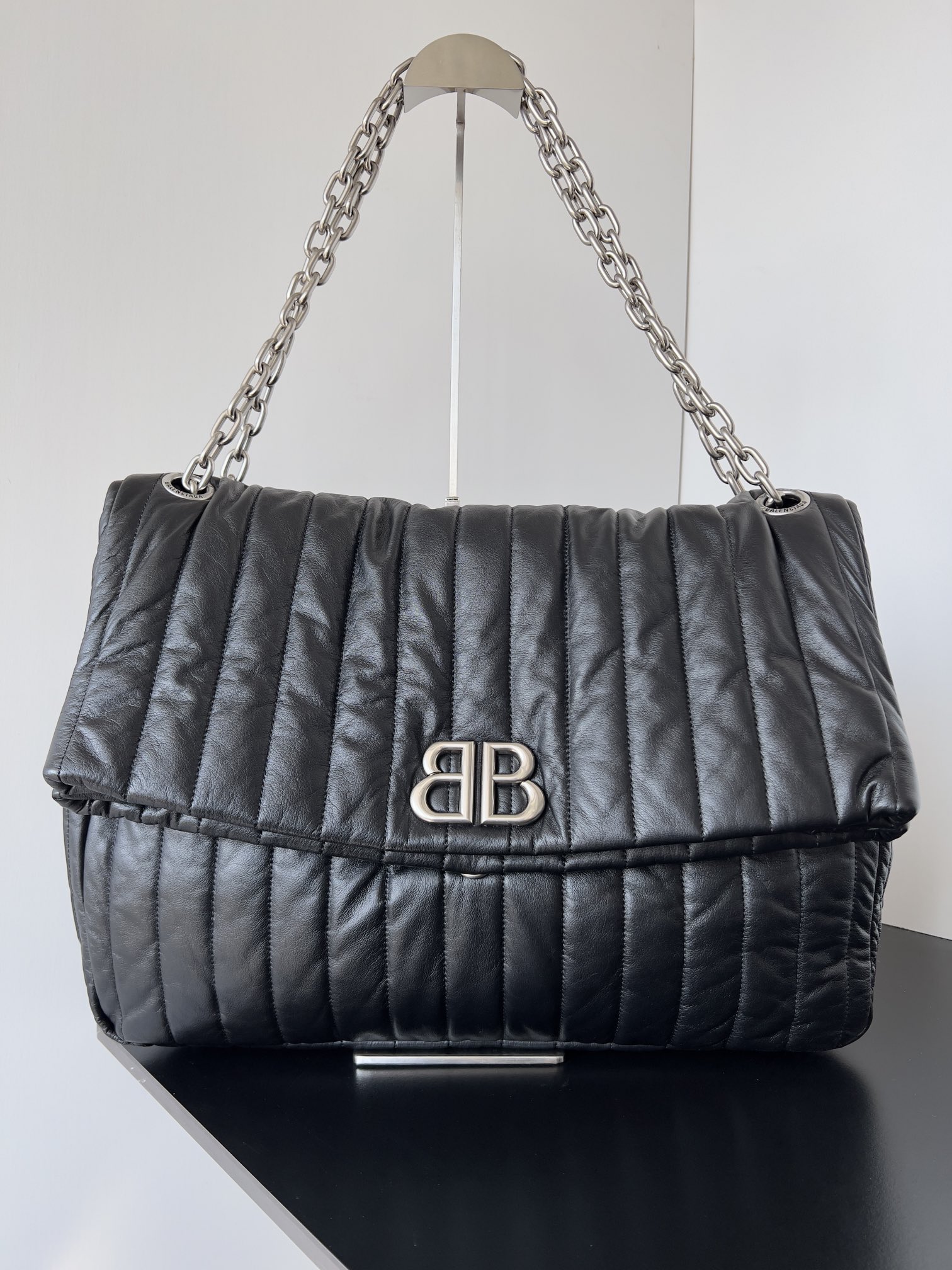 Balenciaga Monaco Medium Quilted Chain Bag