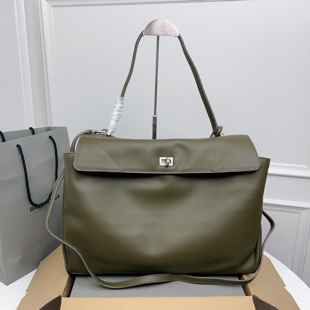 Balenciaga Women’s Rodeo Handbag Medium in Khaki | Balenciaga