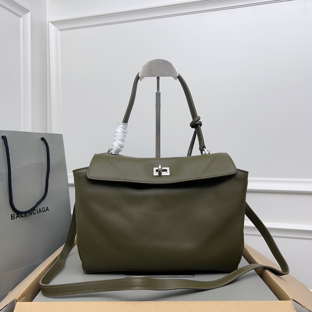 Balenciaga Women’s Rodeo Handbag Medium in Khaki | Balenciaga