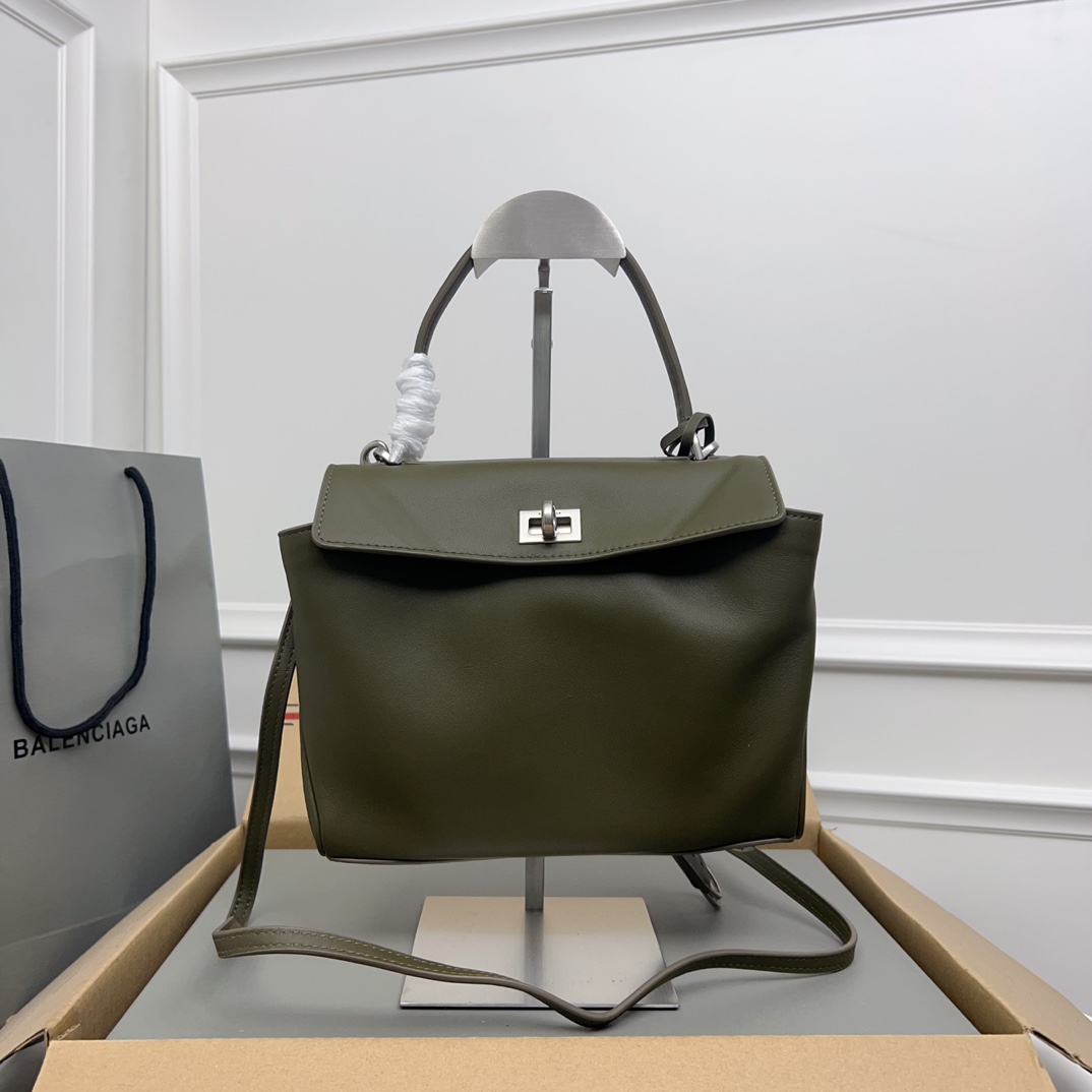 Balenciaga Leather Rodeo Mini – Green  Handle Bags, Handbags