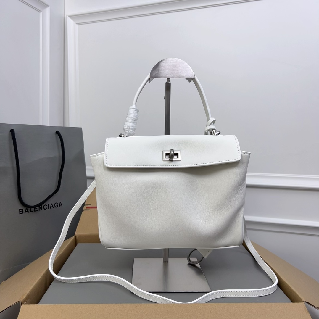 Balenciaga Rodeo Mini Top Handle Bag in Optic White |