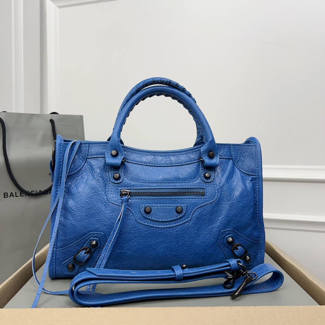 Balenciaga Small Le City Shoulder Bag ‘Denim Blue’