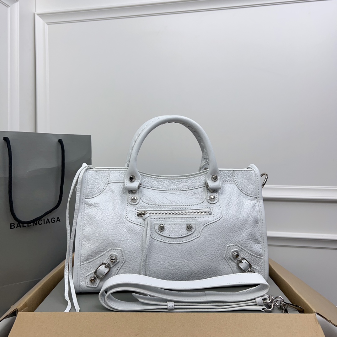 Balenciaga Women’s Le City Bag Small in Light Grey | Balenciaga