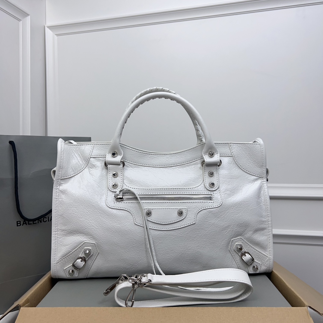 Balenciaga Leather City Small 2024 – Grey Handle Bags, Handbags – BAL314573