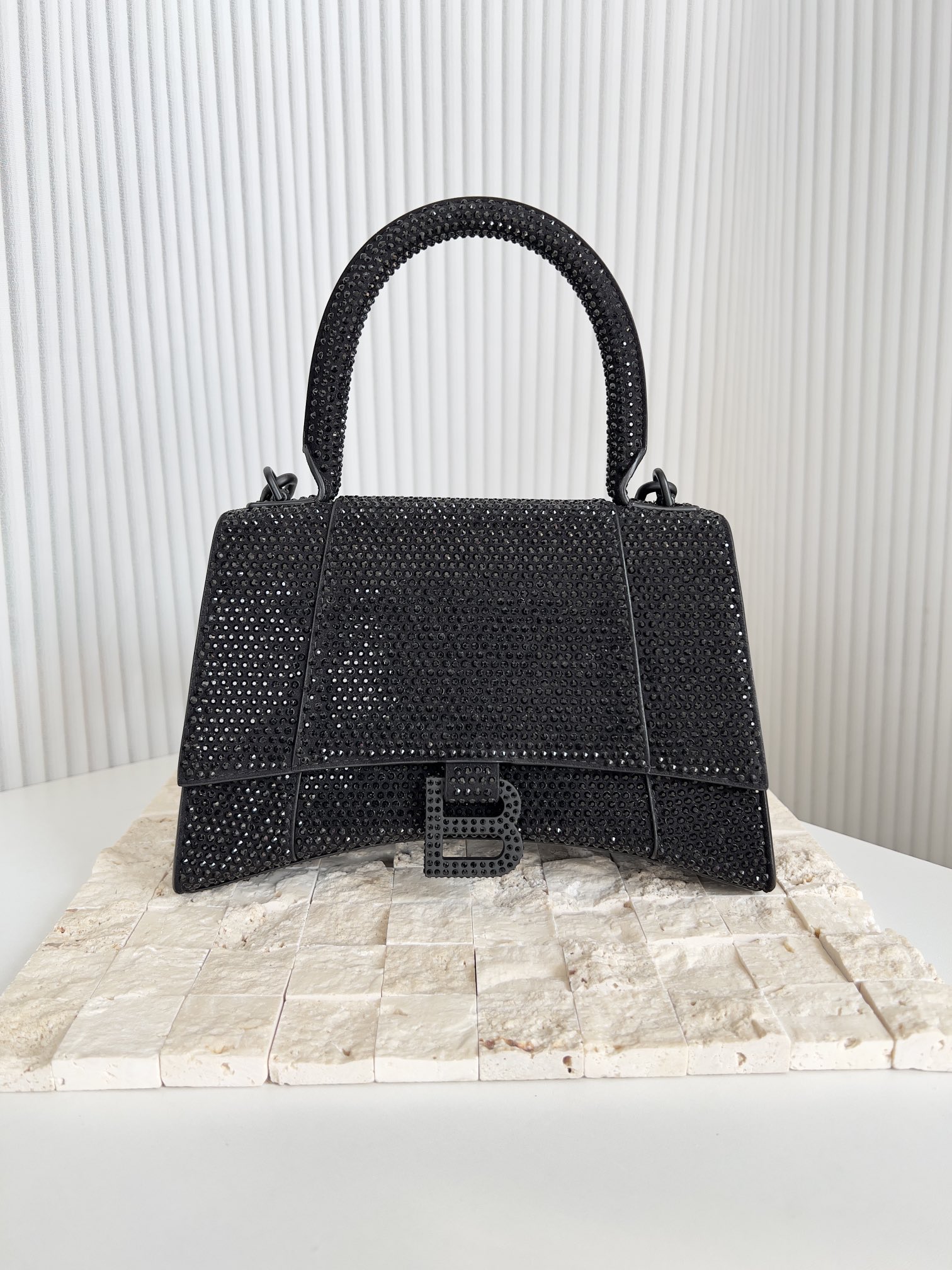 Balenciaga Hourglass Mini Handbag with Chain and