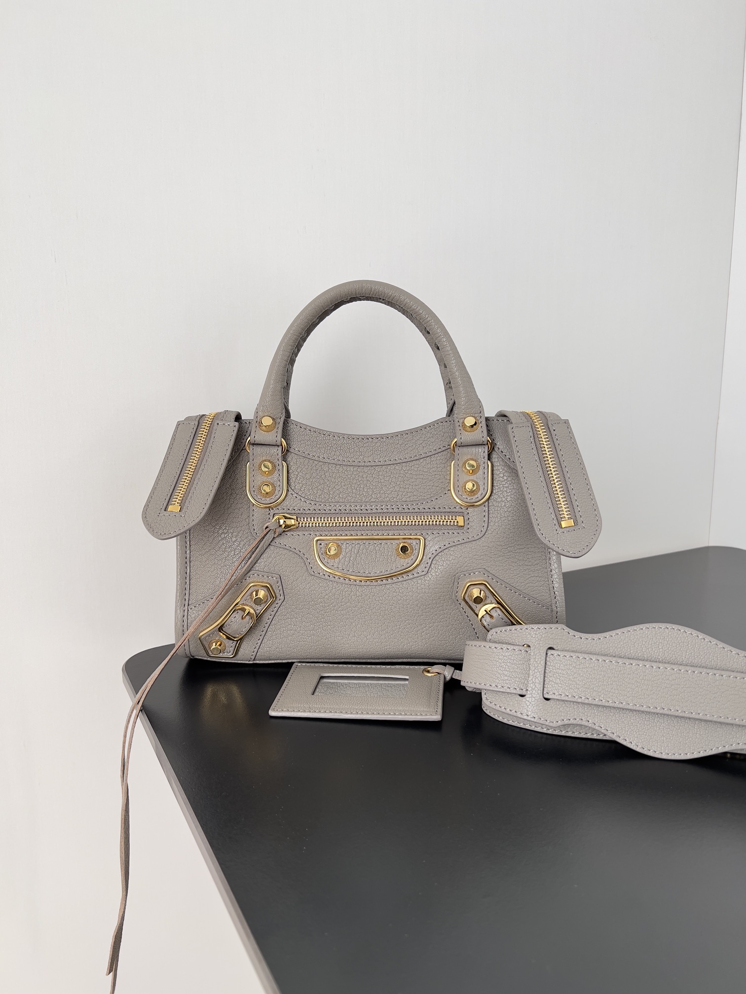 Balenciaga Mini City Leather Double Top Handle Bag on SAL