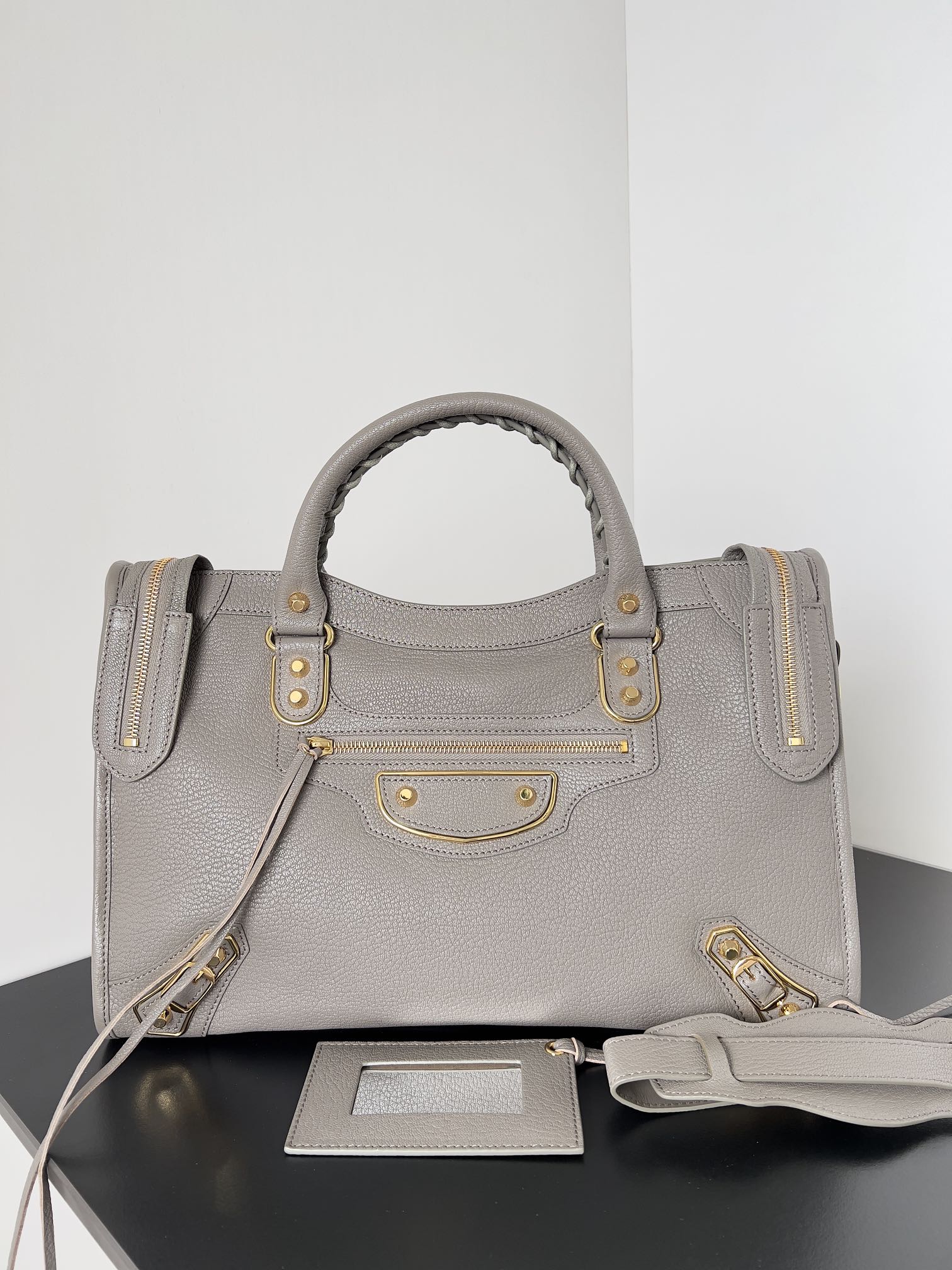 Balenciaga Chevre Grainee Metallic Edge Hardware City
