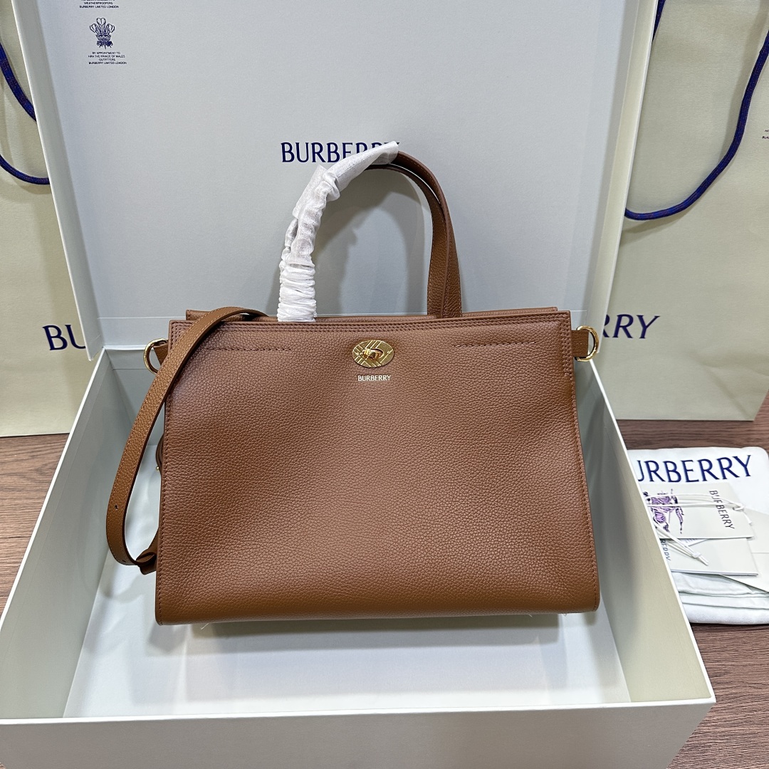 BURBERRY Small Cotswolds Tote in Hazel – Women, Leather | Burberry