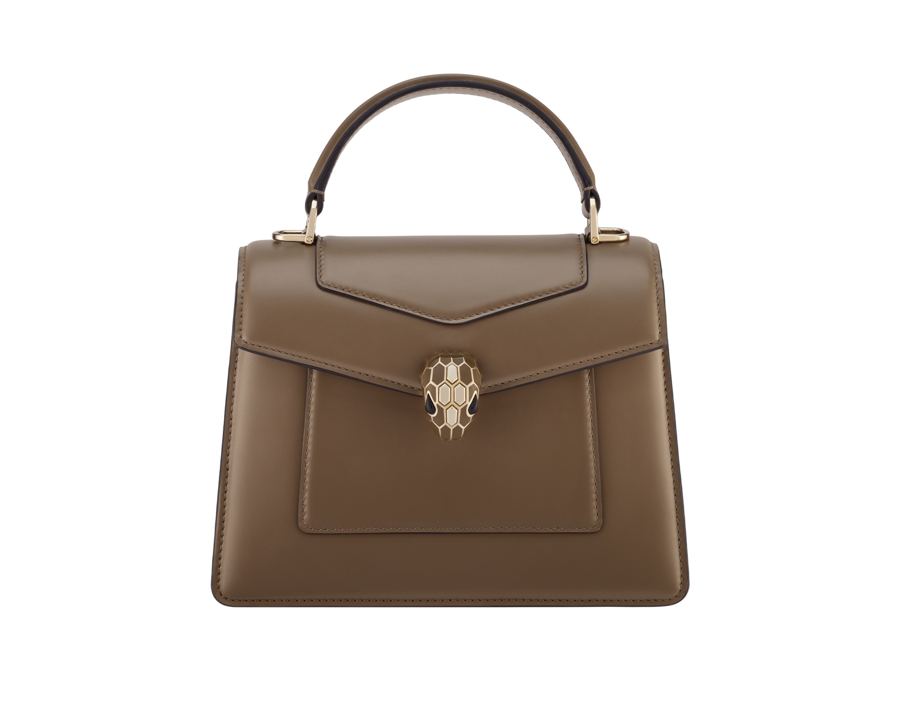 BVLGARI Sperpenti Forever Top Handle Black Small Bag