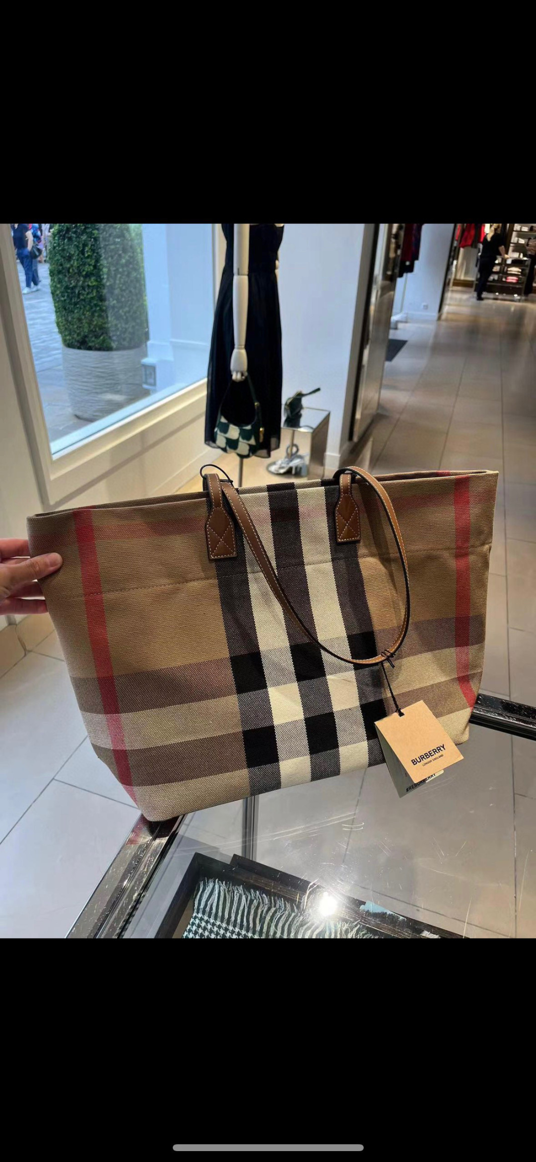 Burberry London canvas tote bag – Colour Taupe brown Burberry 00469