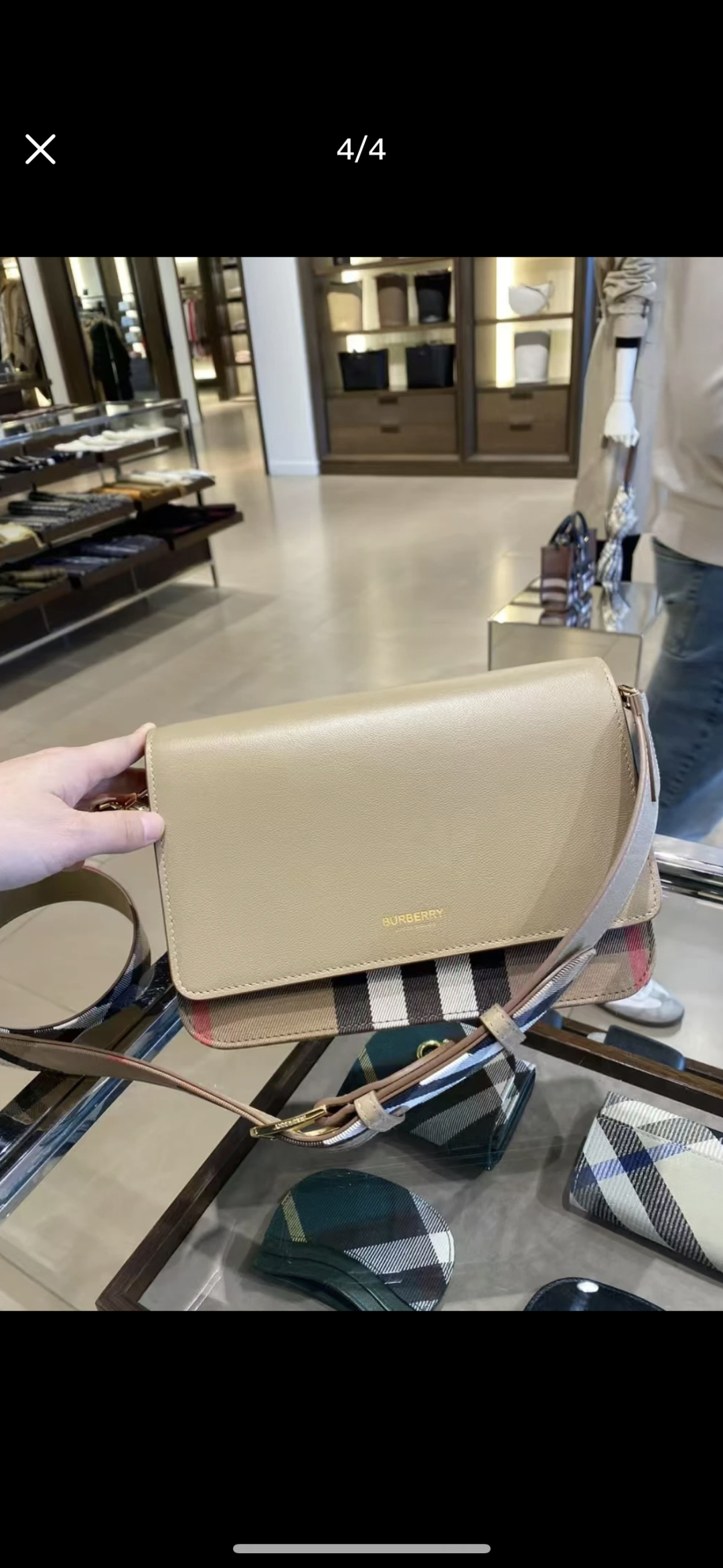 Burberry Leather Crossbody Bag Small w/ Tags – Neutrals