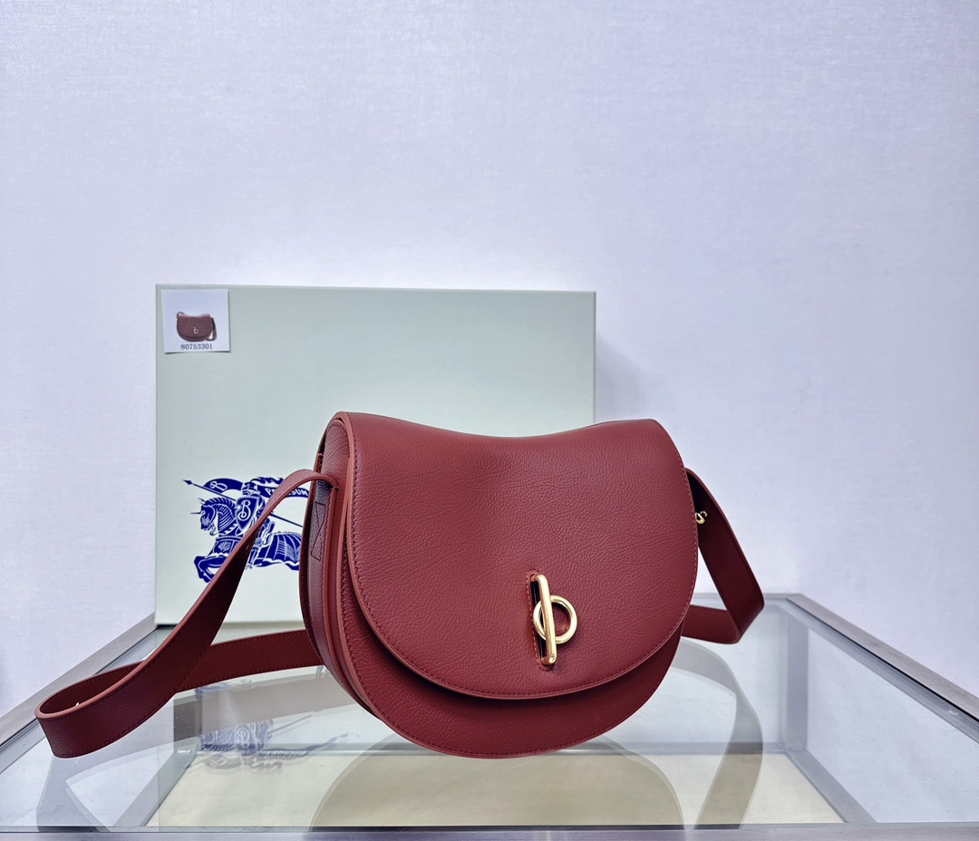 Burberry Medium Rocking Horse Bag in Ruby