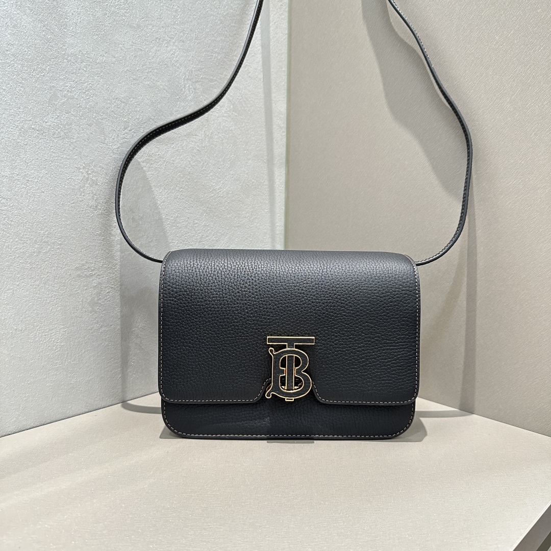 Burberry Pre-Owned 2010s TB Leather Shoulder Bag | Black |