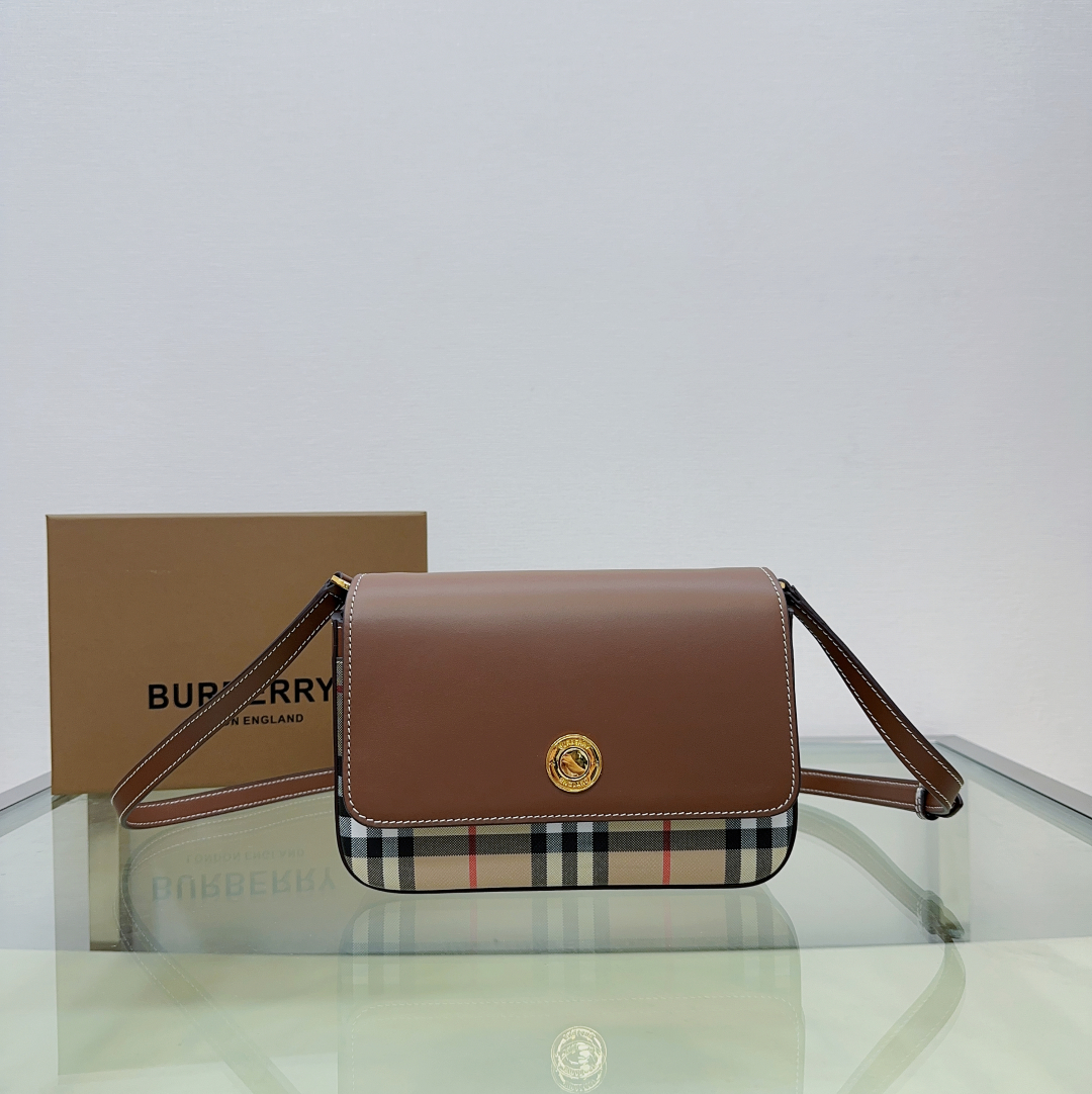 Burberry Nova Check Crossbody Bag – Brown