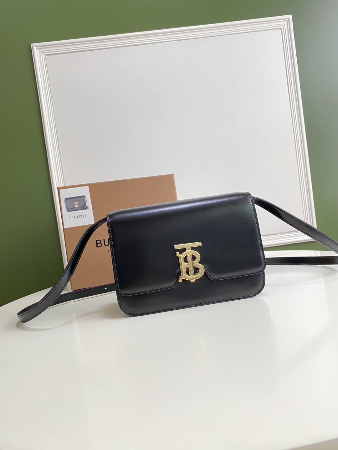 Burberry New With Rags TB Logo Medium Black Coffee BURBERRY  00837
