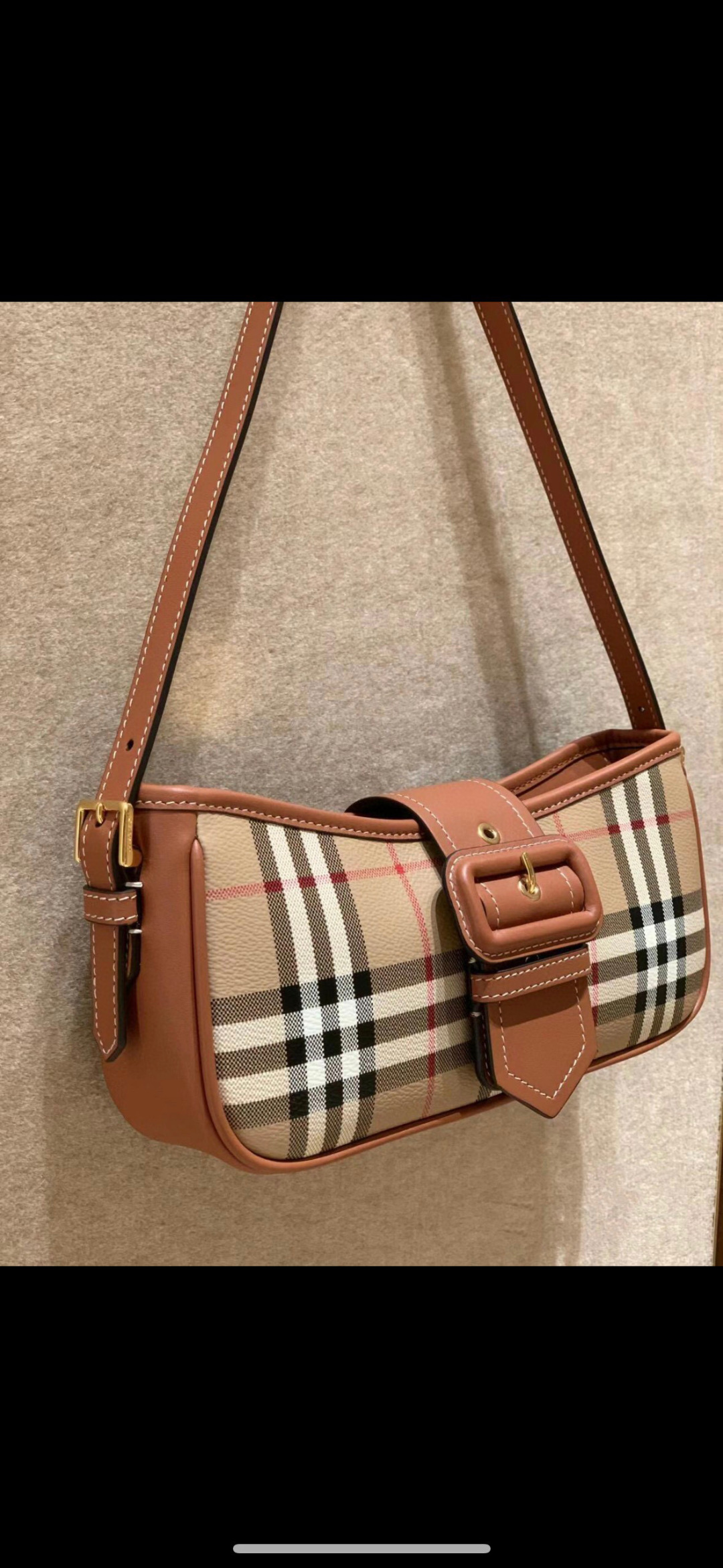 Burberry Briar Coated Canvas Shoulder Bag on SALE