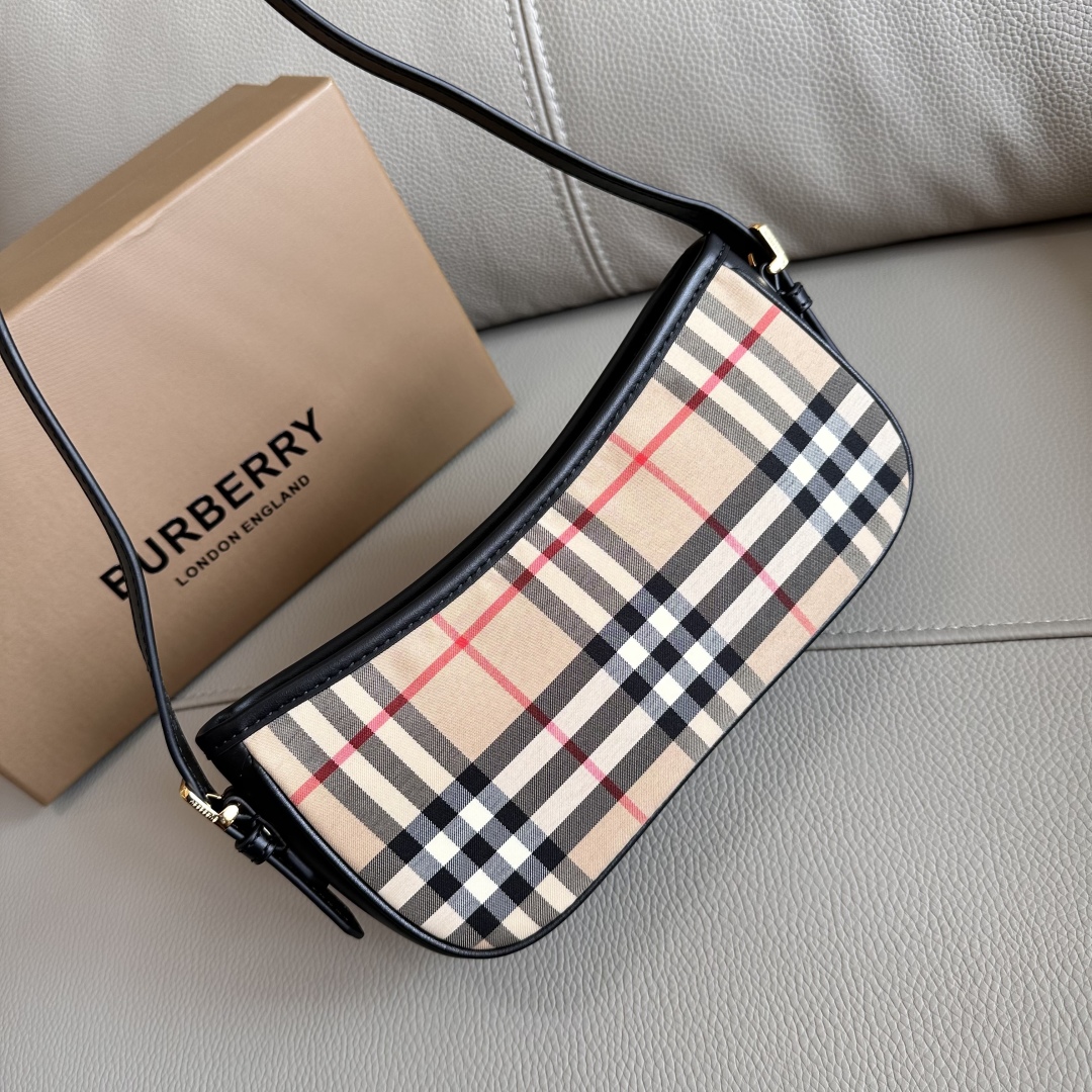 BURBERRY Olympia Vintage Check Coated Canvas Beige