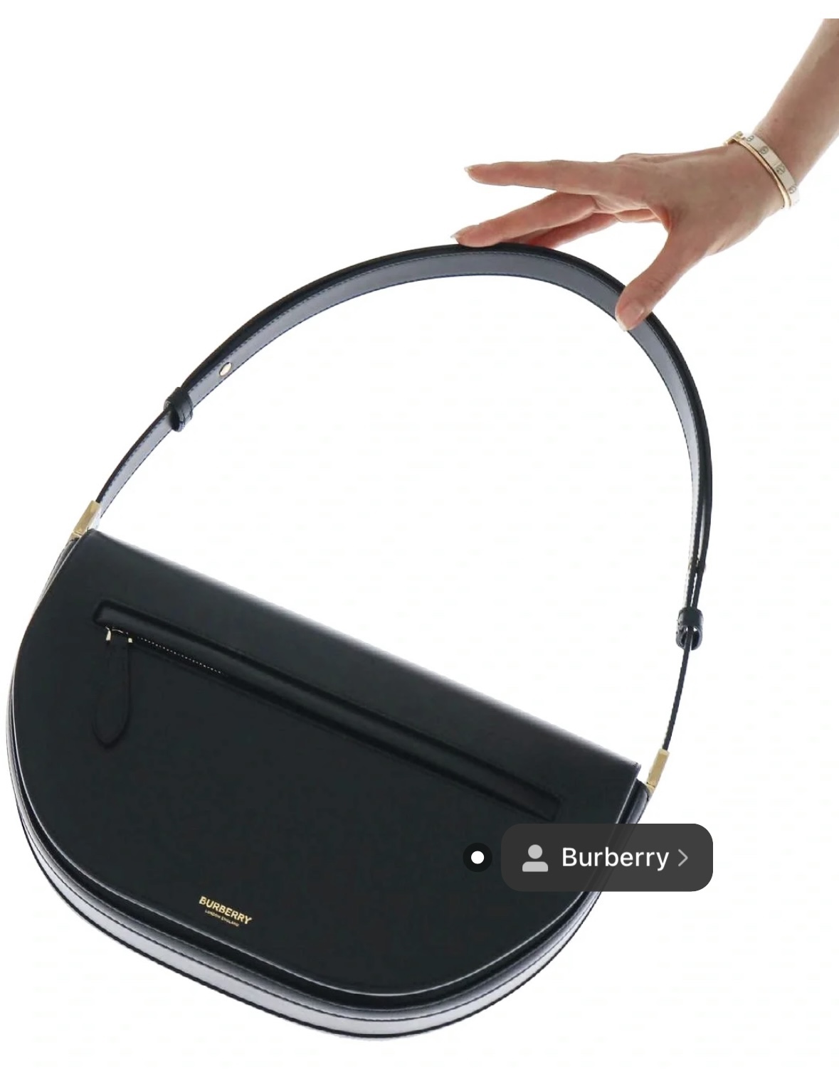 bag Burberry Medium Leather Olympia Bag ‘Black’ Burberry  00919