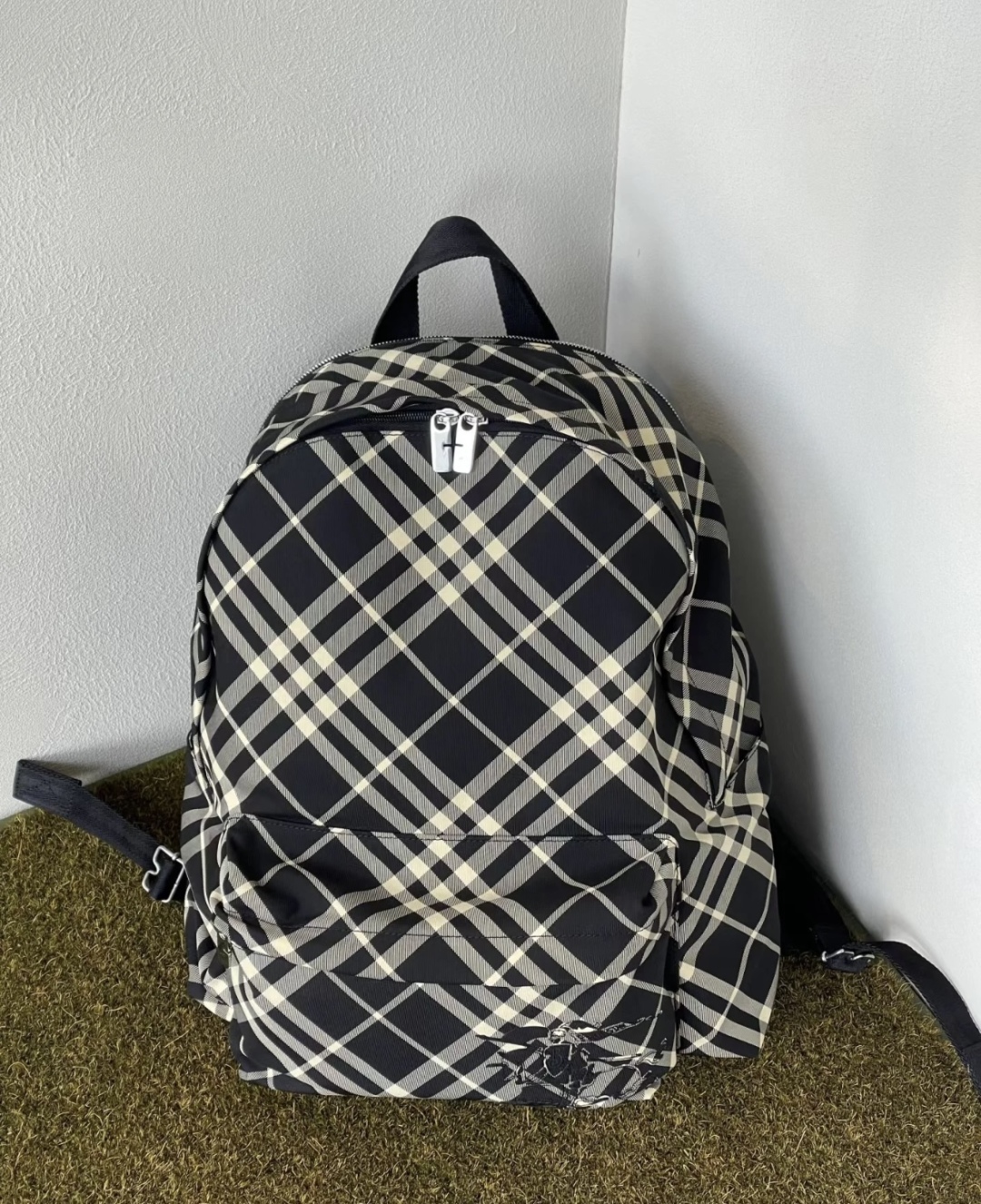 Burberry Check Backpack in Dark birch brown – Women