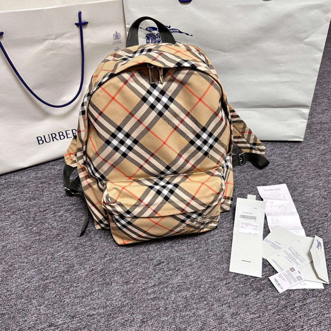 Burberry Canvas Backpack Multiple colors Beige Cloth