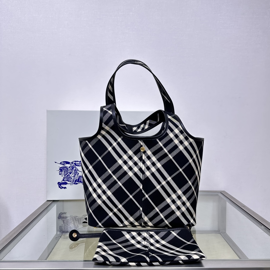 Black Cotton tote bag belted burberry  Burberry 01269