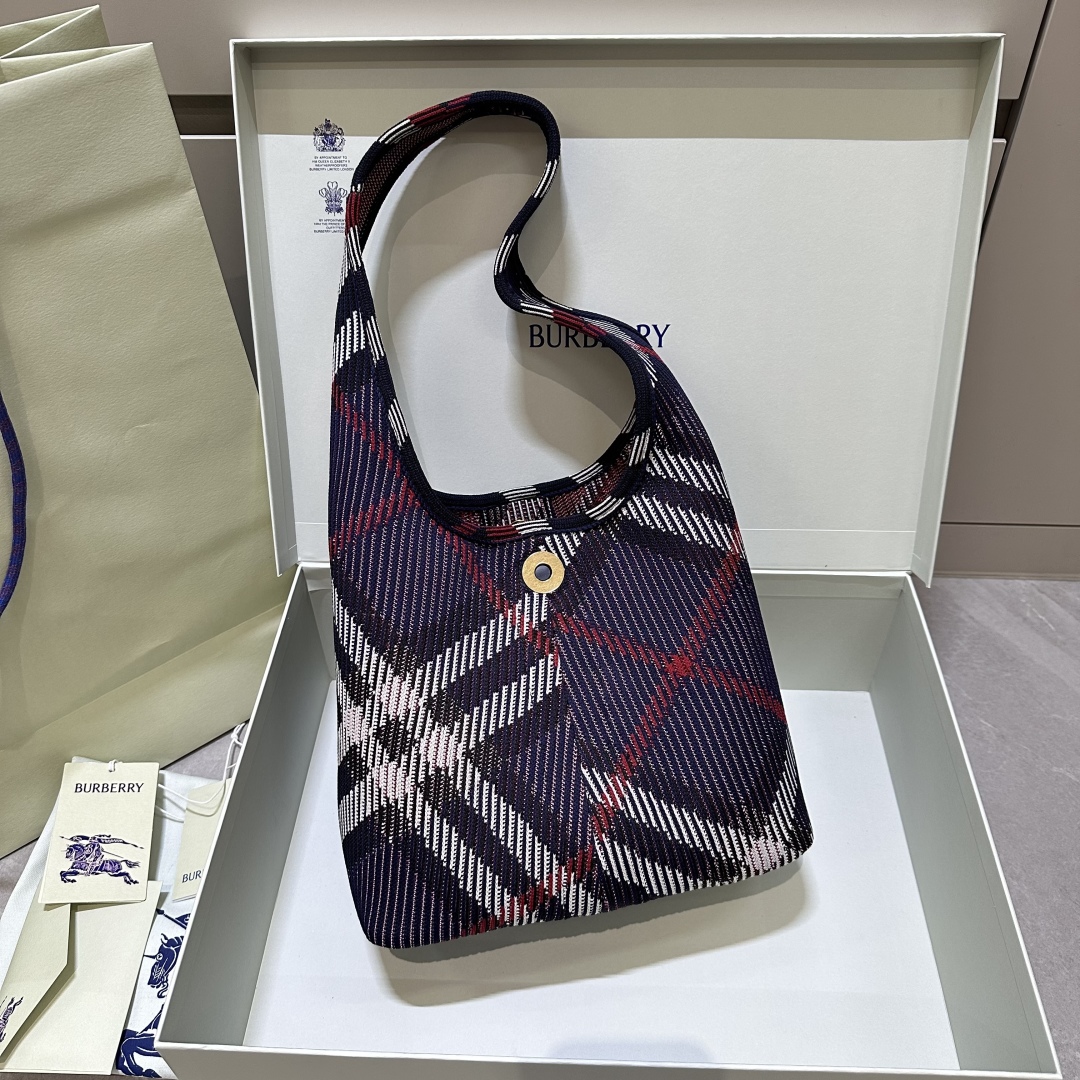 Burberry Small Check Shoulder Bag | Blue Burberry 01298