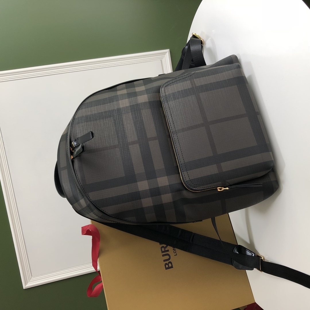 Burberry Smoked Check Backpack – Brown Backpacks,