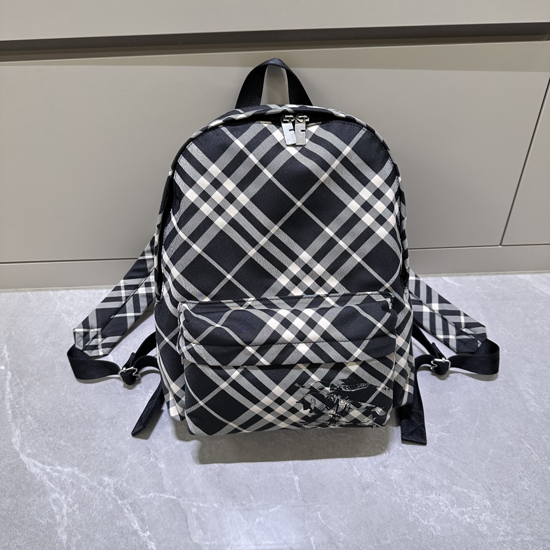 Burberry Black Striped Backpack Bag BBRU009 Burberry  01419