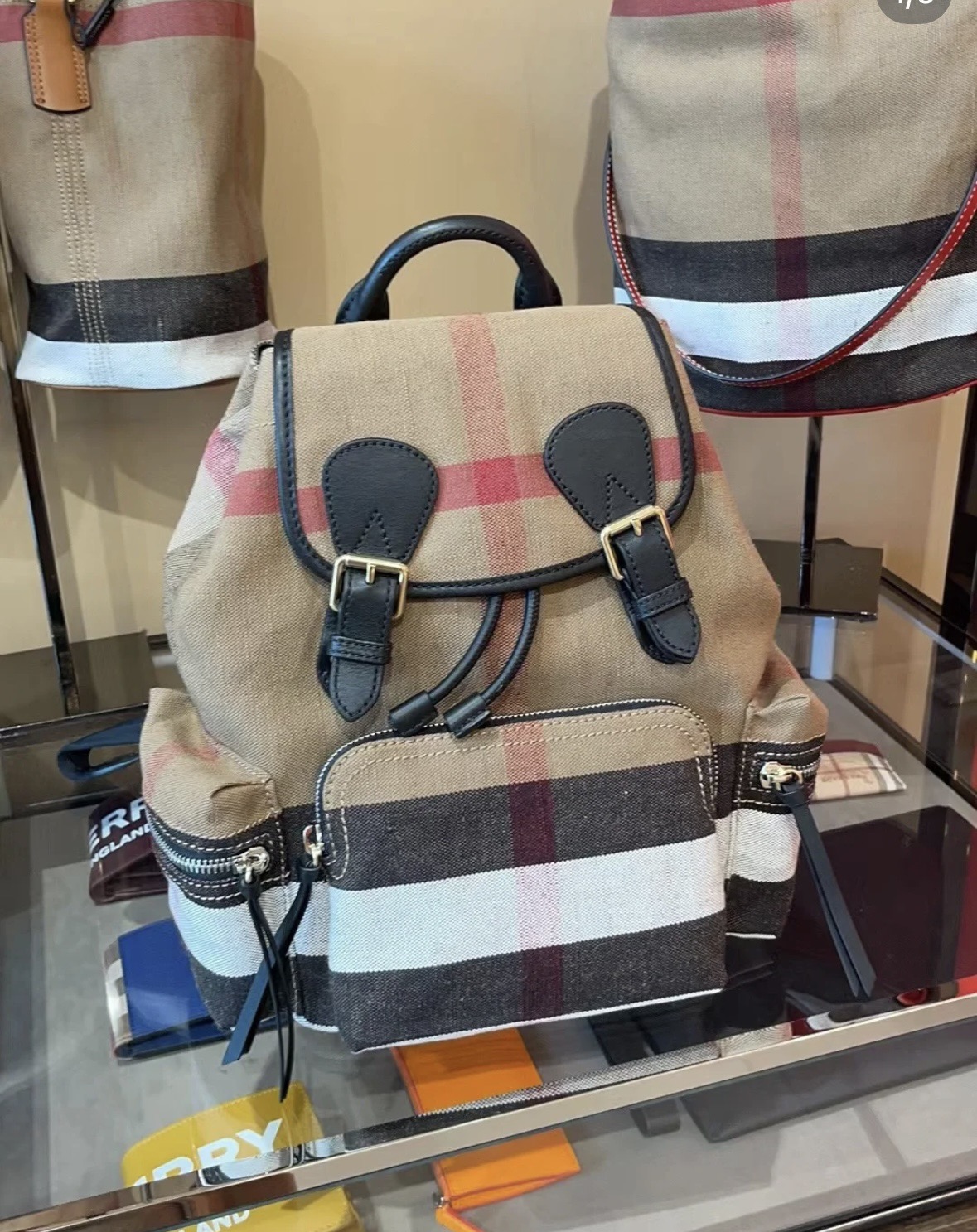 Burberry Medium Canvas Backpack  Burberry  01439