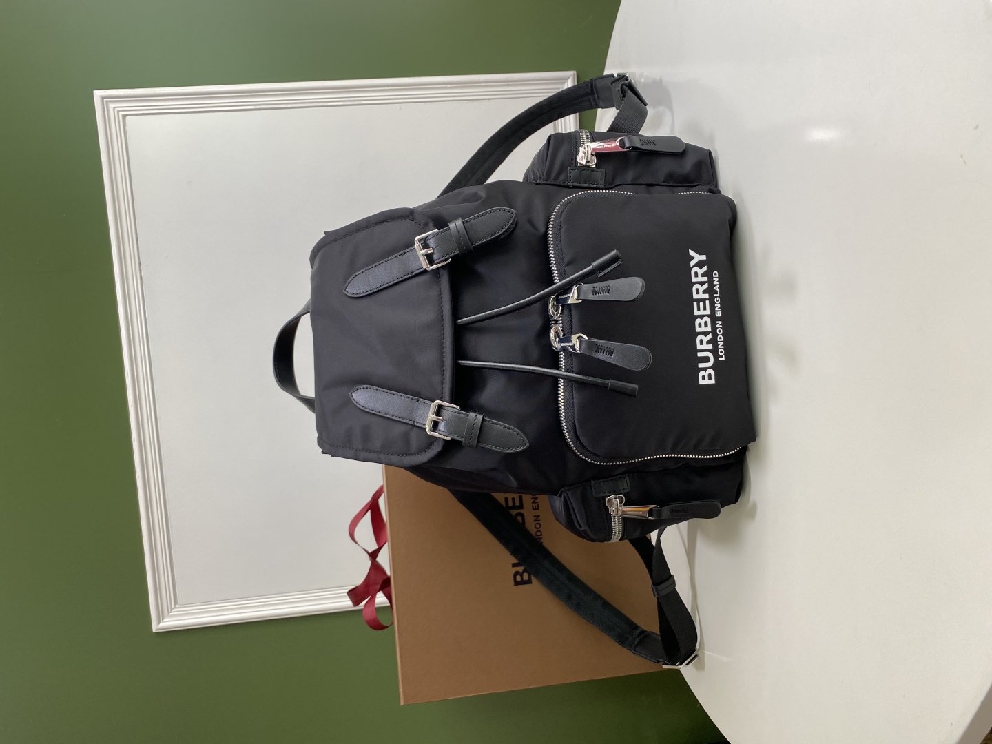 Burberry Backpack Black Re Nylon Medium Cloth ref.1092912
