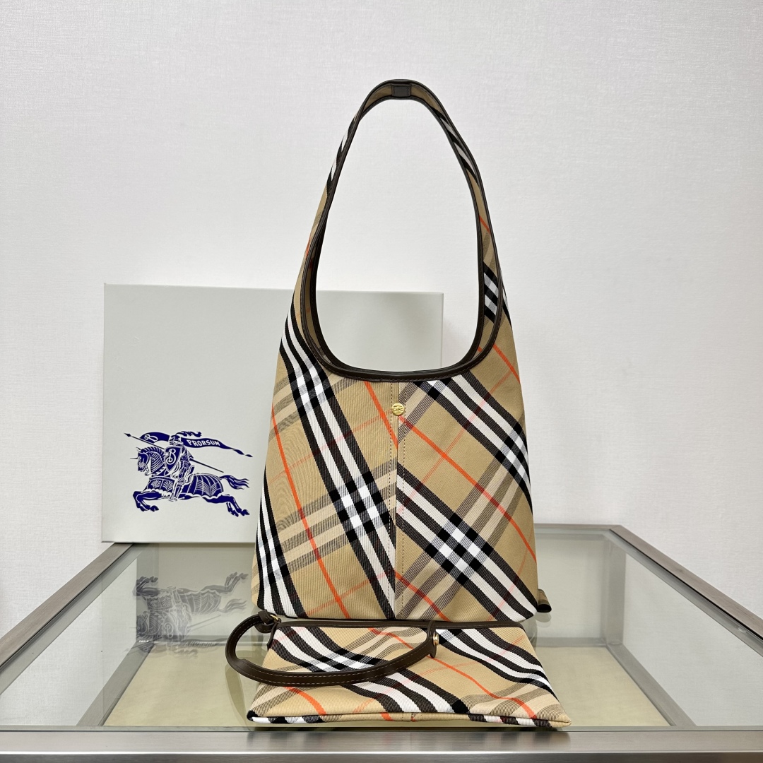 Burberry   Large Check Shoulder Bag in Sand – Women | Burberry