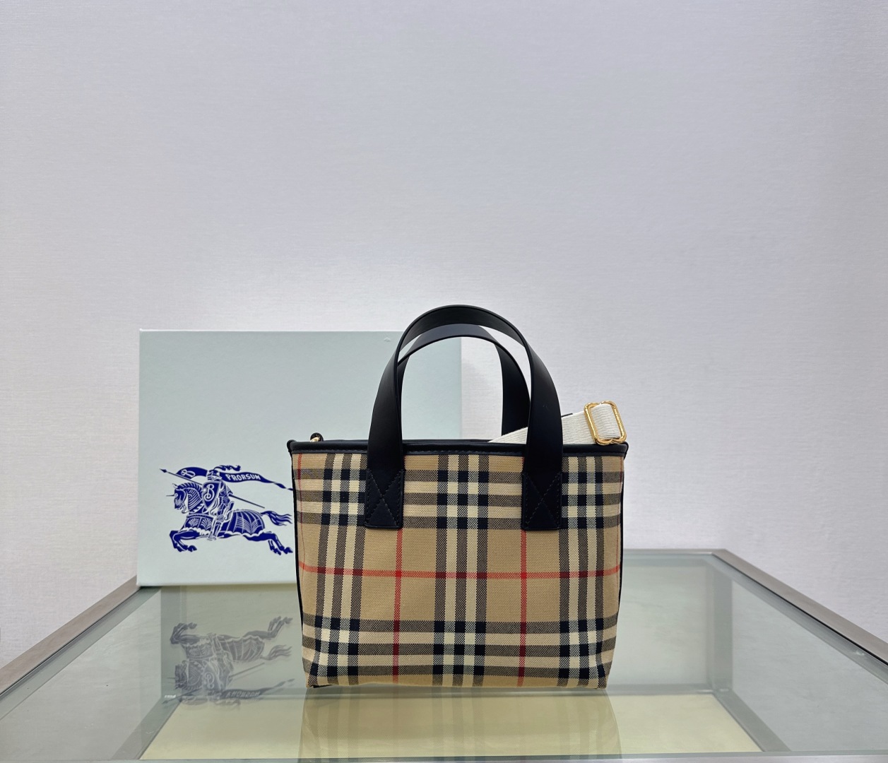 Burberry Check print cotton tote bag – Burberry