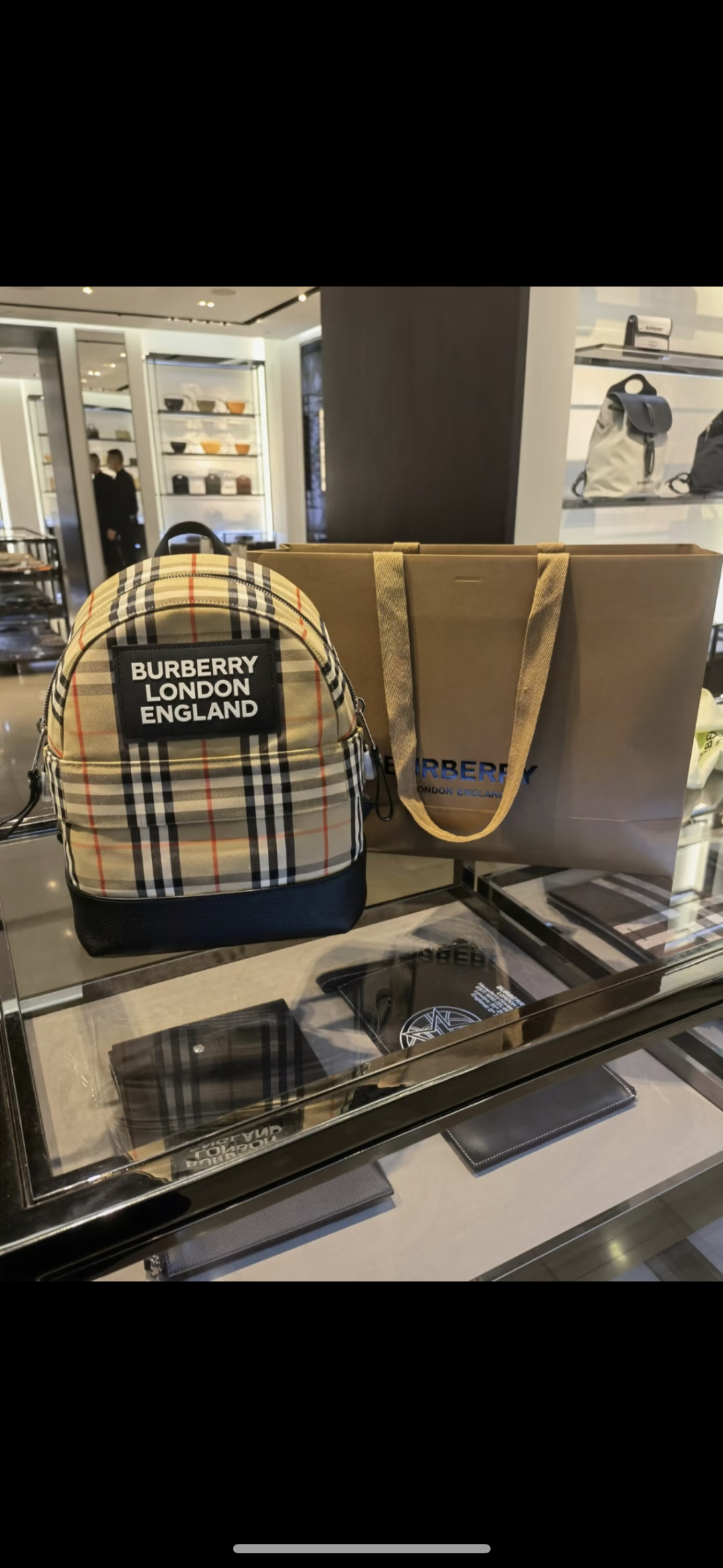 Burberry Kids’ Vintage Check Leather-trimmed Canvas