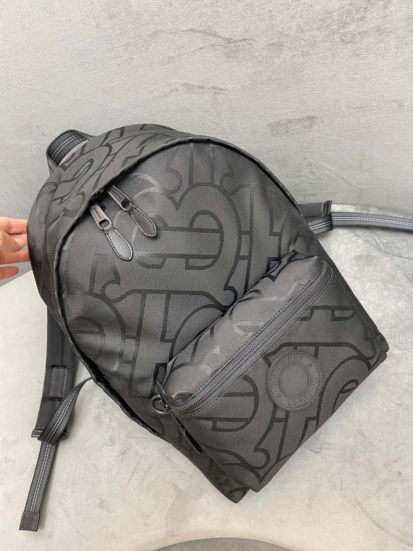 Burberry Large Nylon Signature Logo Super Lightweight Black Backpack | eBay
