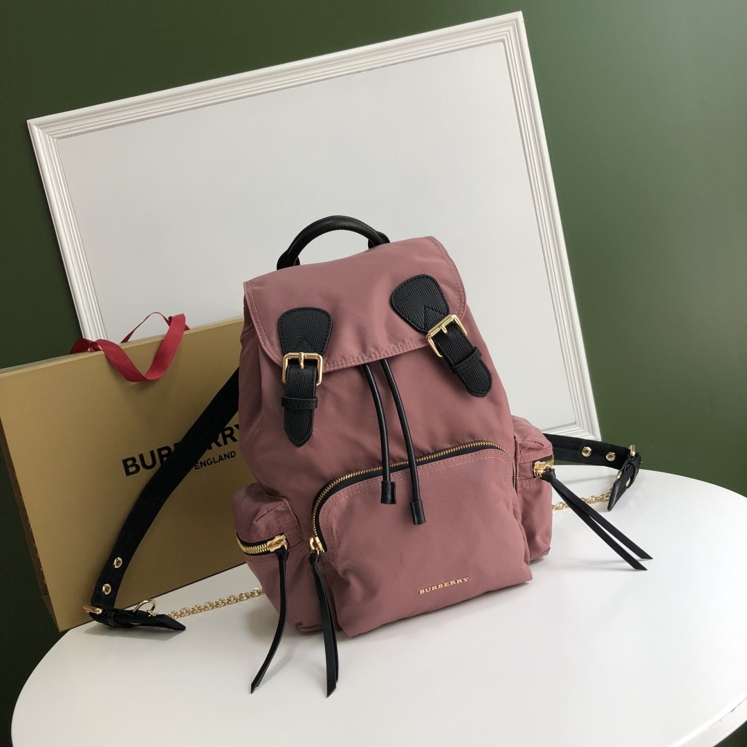 BURBERRY Technical Rucksack Nylon Backpack Bag Pink | eBay