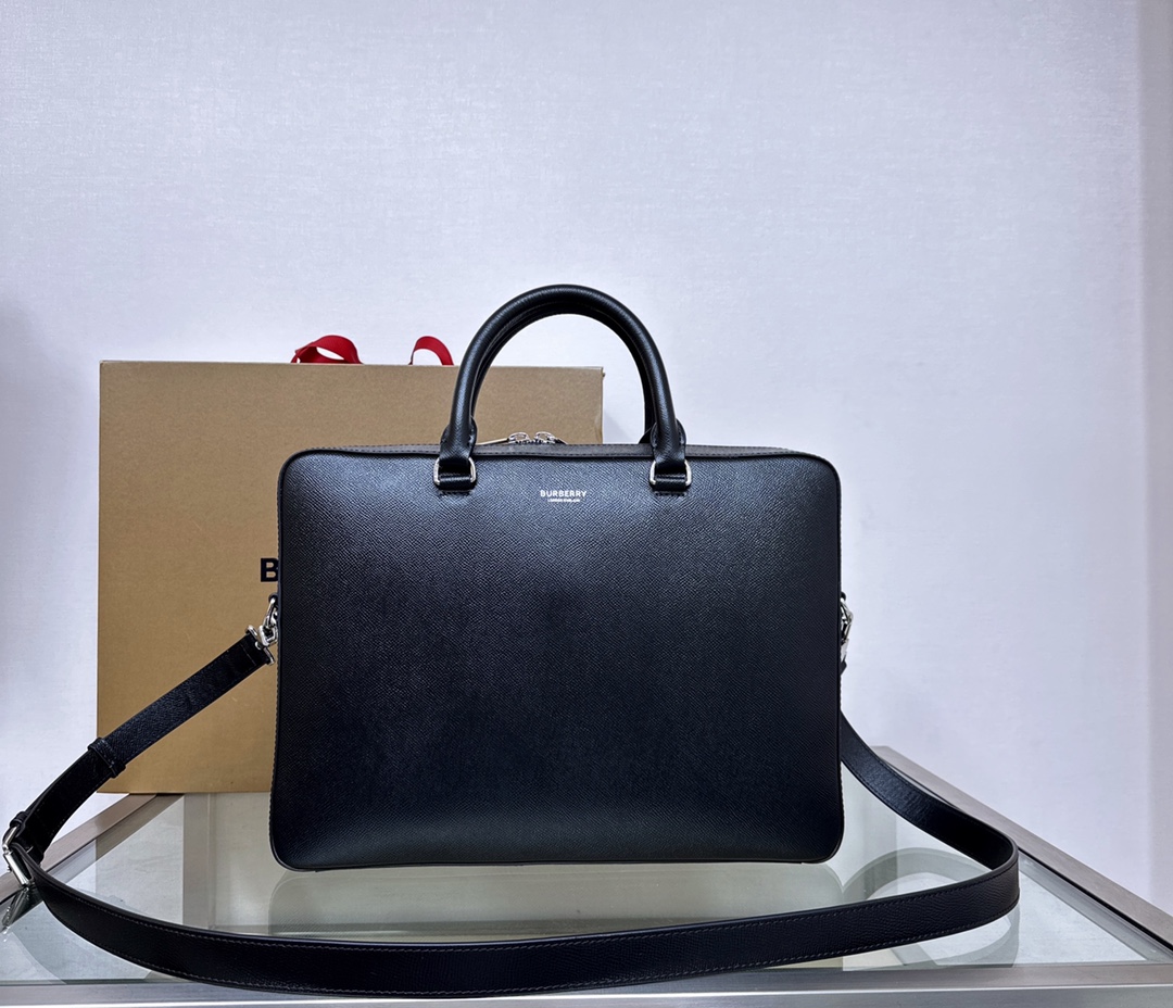 Burberry Leather Ainsworth Briefcase w/ Tags – Blue