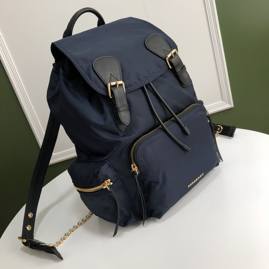 BURBERRY Nylon Medium Rucksack Backpack Ink Blue